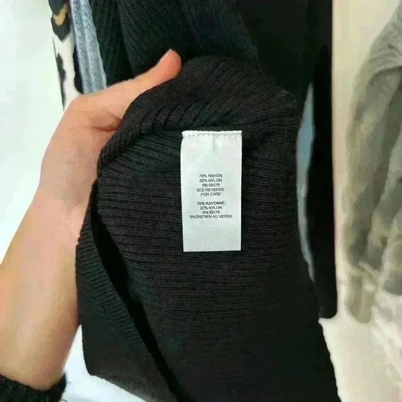 Tahari Black Turtle Neck Top - Picture 3 of 5